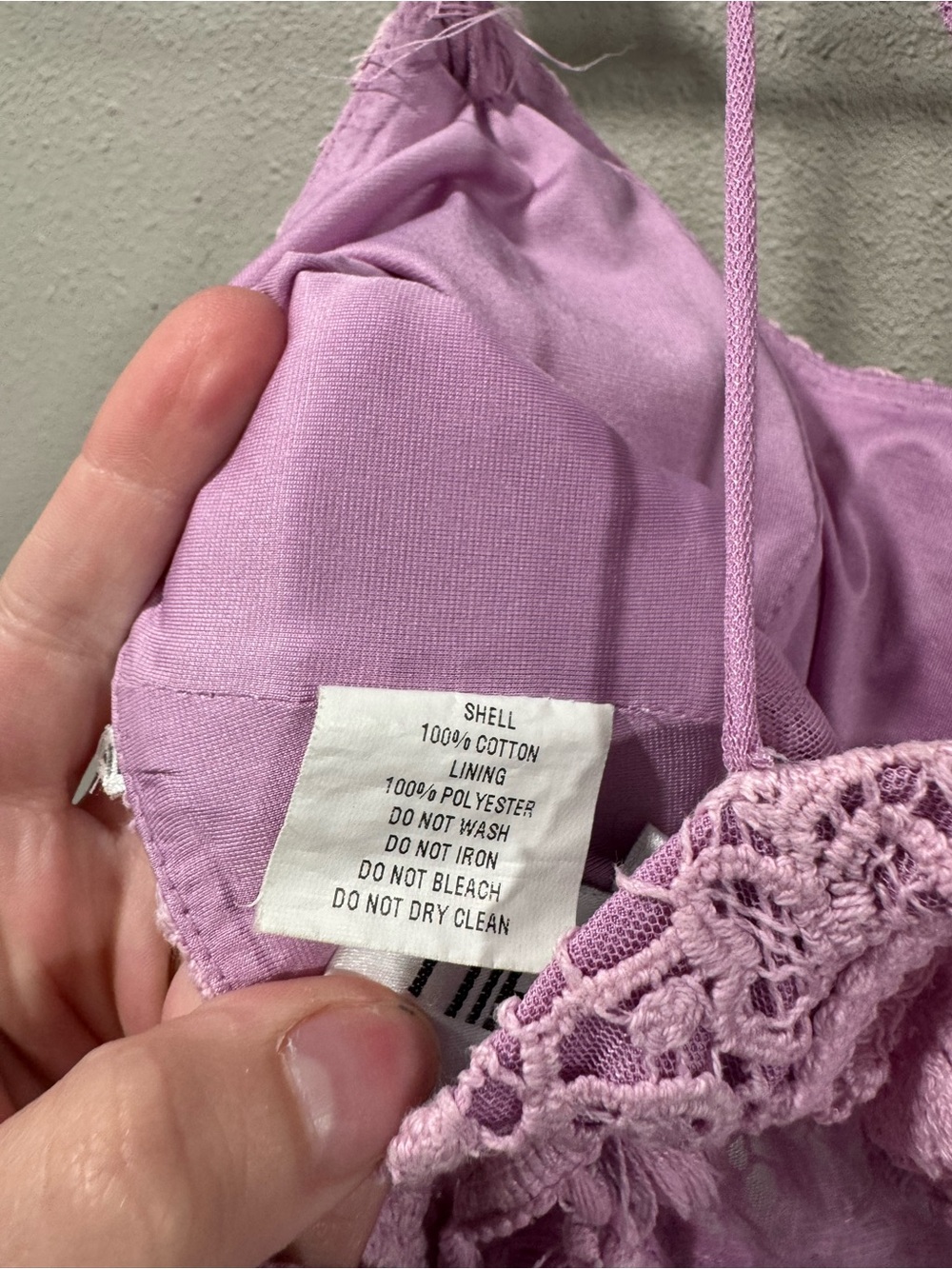 Sherri Hill Lavender Crochet Lace Mini Dress with Tassel Trim - Picture 5 of 8